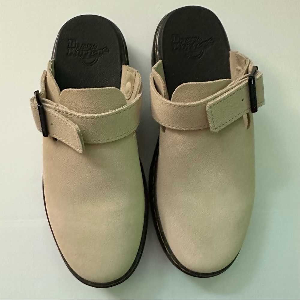 Dr Martens beige suede Carlson sling back Sz 8. NWOT
